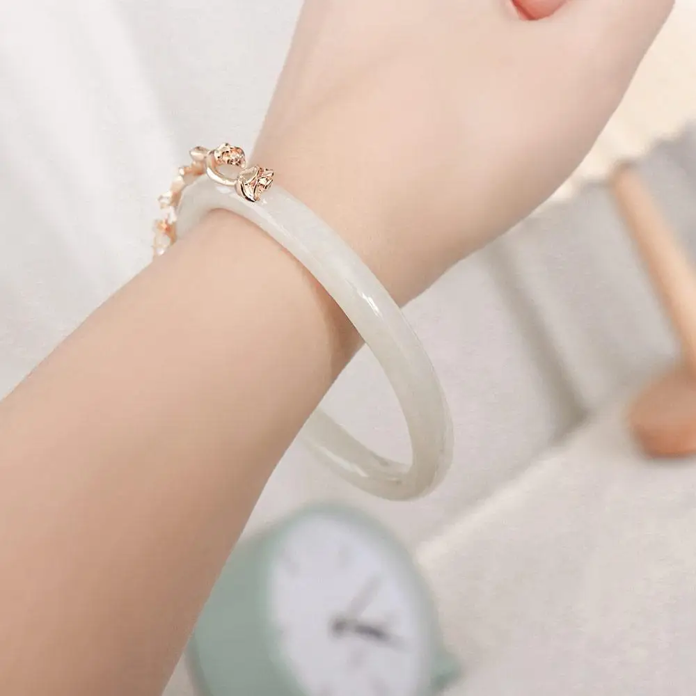 Luxury Moon Imitation Jade Ancient Retro Love Between Fairy And Devil Women Bangle Fashion Jewelry Korean Style Bracelet