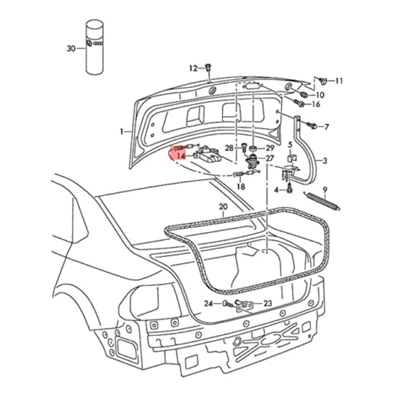 6RU827505C Rear Tailgate Door Lock  forPolo Repair Parts Auto Accessories