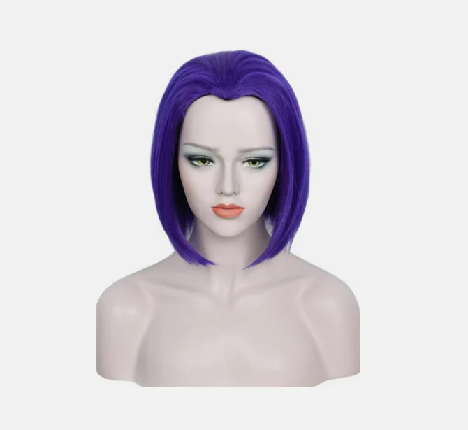 

For Cosplay Raven Short Purple Wig For Women