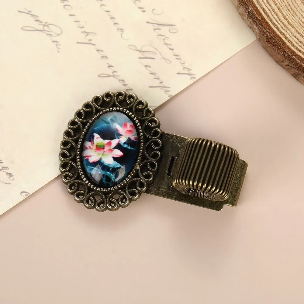 Metal Pen Loop Holder Anti-lost Fixed Stationery Spring Pen Clip Multi-functional Secure Grip Journal Elastic Pen Holder