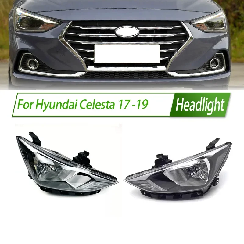 

For Hyundai Celesta 17-19 Halogen Headlight Assembly OEM Style Front Headlamp Bulb Socket Plug & Play Replacement