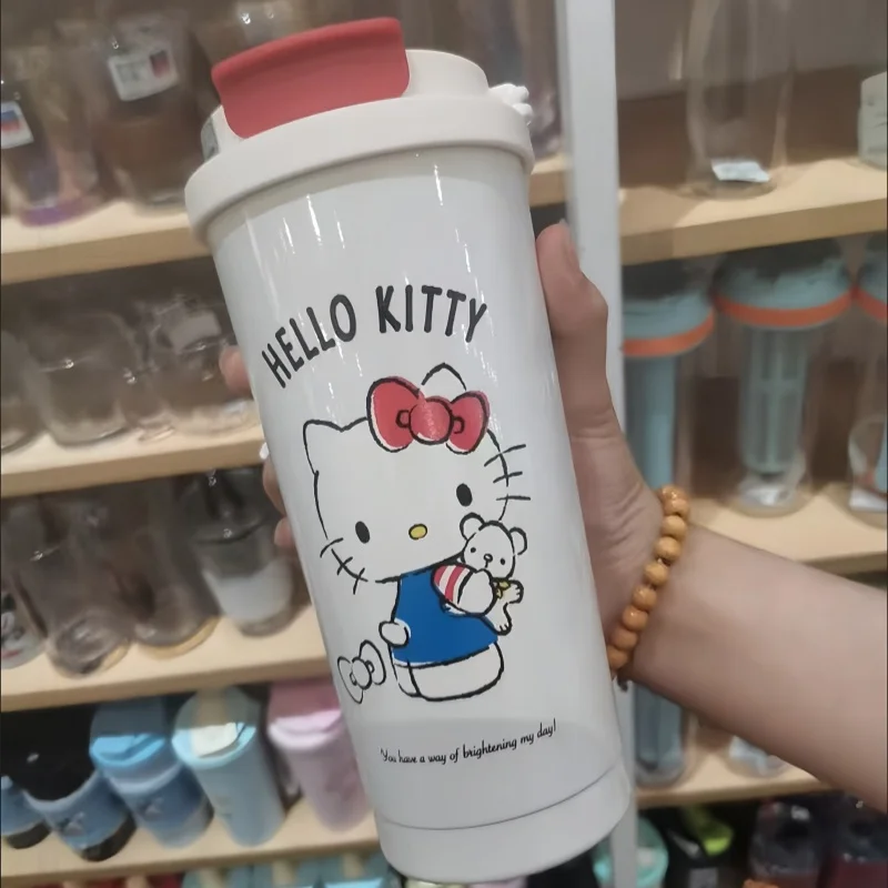 

520ml Hello Kitty Kuromi Pochacco Cartoon Cute Kawaii Stainless Steel Thermos Cup Creative Anime Movie Portable Water Cup Gifts