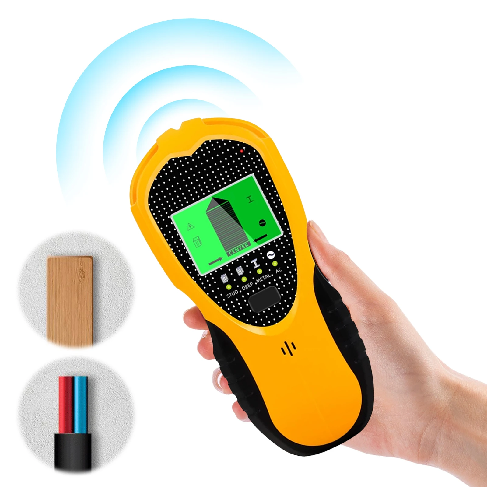

4 in 1 Stud Finder Wall Scanner with LCD Display Electronic Wall Wood Stud Finder for Center and Edge of Wood AC Wire Joist Pipe