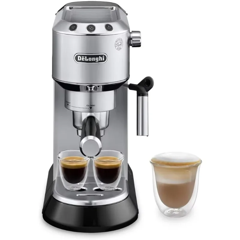 ^For Dedica Espresso Machine, 15-Bar Pump, Frother, Stainless Steel | #1 Worldwide Espresso Machine Maker, Rapid Heat-Up, Frothe