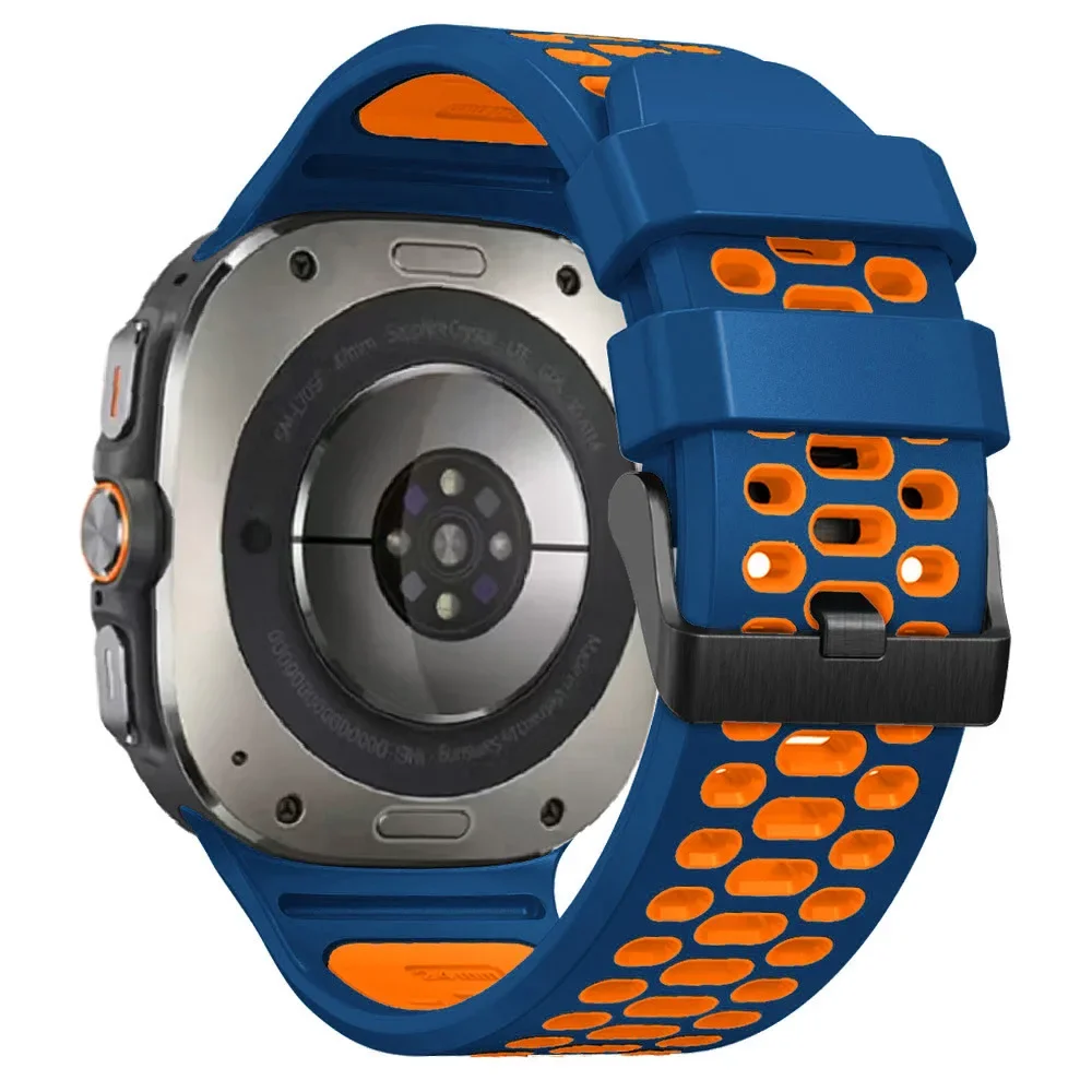 Cinturino sportivo in silicone per Samsung Galaxy Ultra Watch 7 47mm Bracciale bicolore da uomo per Samsung Galaxy Ultra 7 47mm Cintura Correa