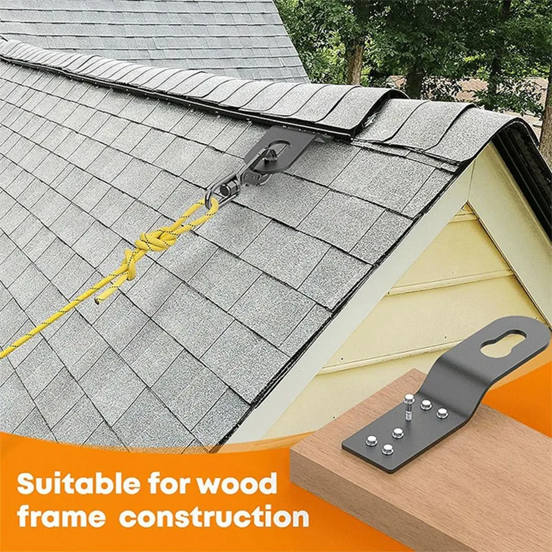 Roof Safety Anchor Hitch Clip, Roof Anchors For Fall Protection Connects To Wood Surfaces,Permanent Roof Anchor Use Easy Install