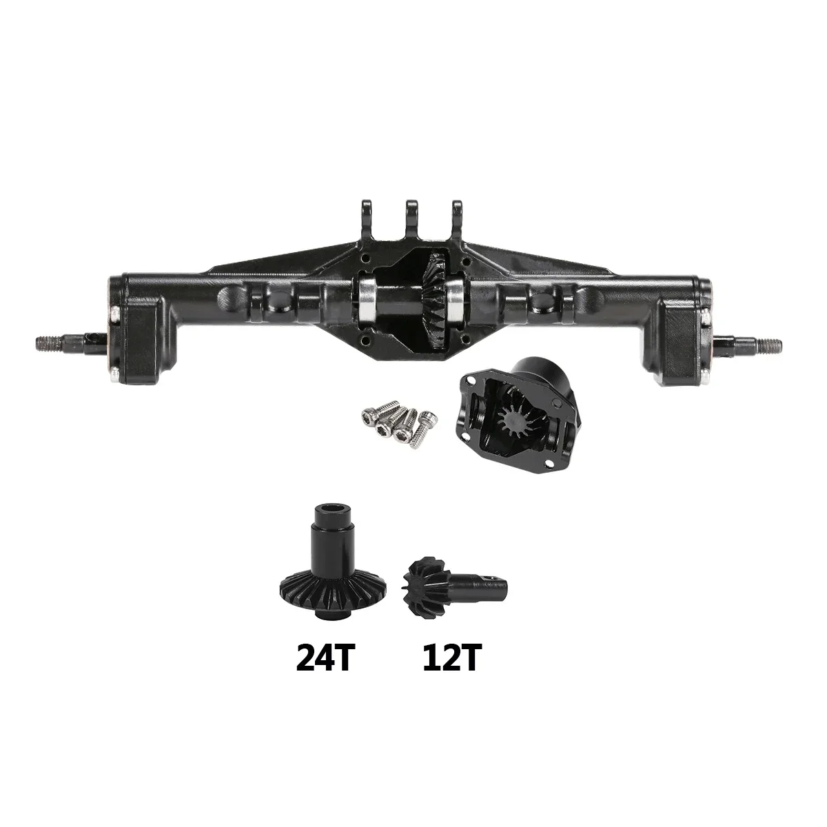 เพลาหน้าพอร์ทัลหลังอะลูมิเนียม TRX4M 1/18เพลาหน้าพร้อมข้อต่อบังคับเลี้ยว TRX4-M ตีนตะขาบบรองบรอนโกชิ้นส่วนอัพเกรด K10