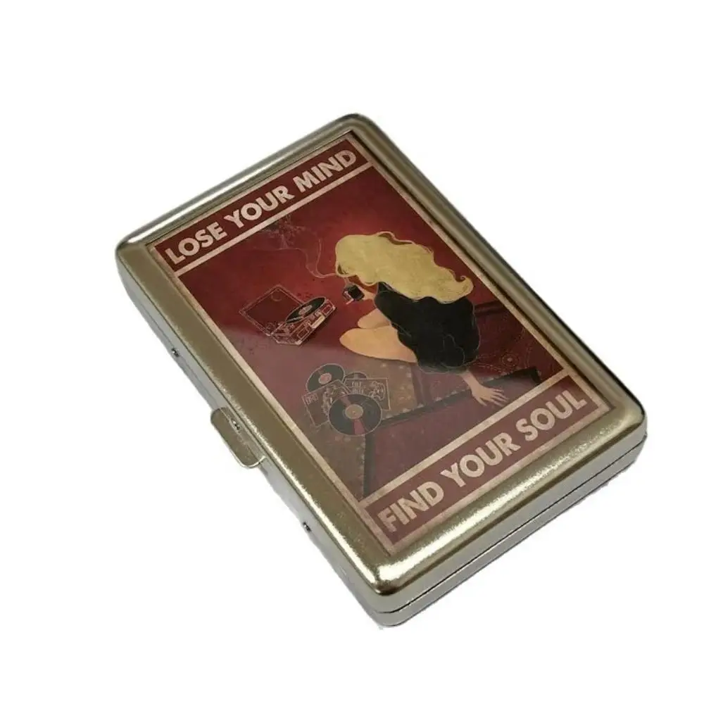 Vintage-Style Vintage Card Case Metal Material Easy Snap Cash Case Versatile Design Multi-function Metal Case