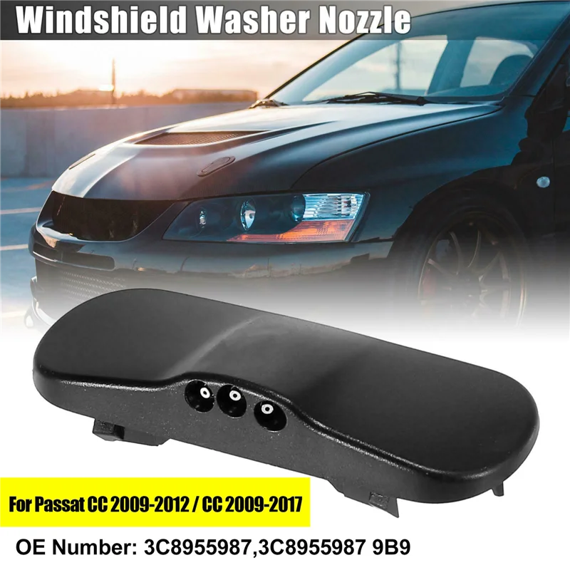 فوهة غسالة الزجاج الأمامي الجديدة للجانب الأيسر 3C 8955987   ل-VW باسات CC 2009-2012 / CC 2009-2017