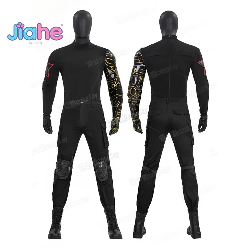 فيلم Thunderbolts الشتاء الجندي باكي بارنز تأثيري حلي أحذية درع قفازات حزام الدعامة هالوين جلد الرجال الخيال مجموعة