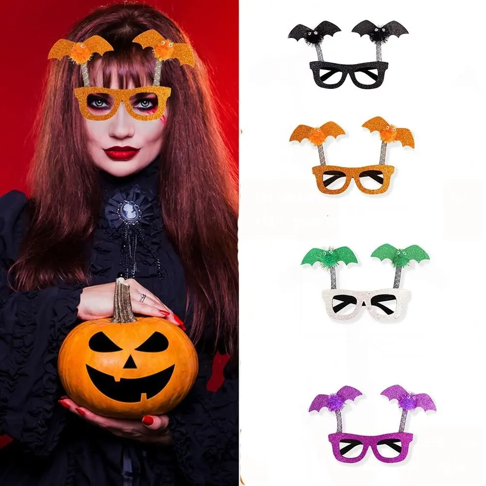 Funny Glitter Halloween Glasses Plastic Ghost Bats Funny Glasses Bat Shape Cosplay Cosplay EyeGlasses Kids/Adult