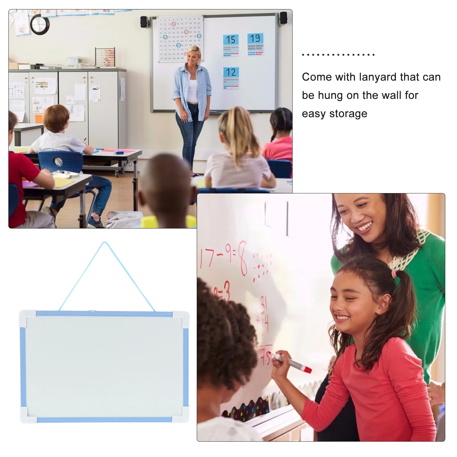 Small Dry Erase Whiteboard, Magnetic White Board with Marker, Magnetic Hanging Whiteboard Portable Mini Double Sided White Board