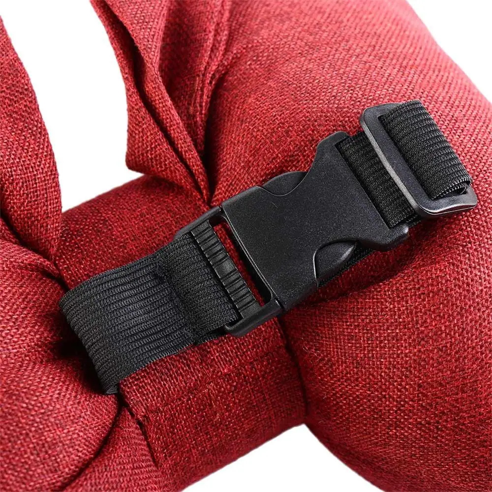 Neck Rest Cushion Ribbon Bow Linen Bow Car Headrest Streamer Linen Ribbon Bow Car Neck Pillow Ergonomic Cotton Car Seat