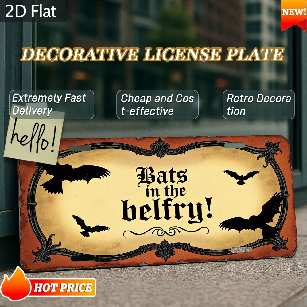 2D Flat, 2D Flat 1pc, 2D Flat, 12*6 Inches/30*15cm, Vintage Nostalgic Metal Decorative Plaque, Vintage-Style Wall Hanging for Li