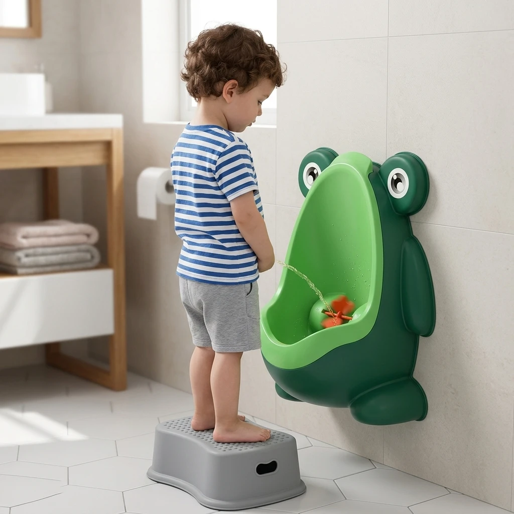 Toddler Urinal Wall Mounted Urinal for Bathroom Training Potty Boy's Standing Toilet Easy Clean Ceramic