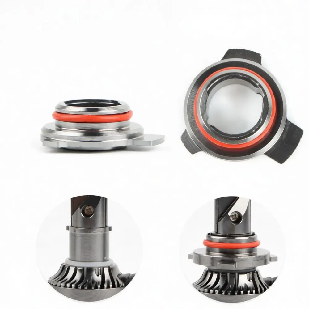 Aluminum Alloy LED Headlight Bulb Socket Adapter H7 H11 H4 H1 H3 9005 9006 9012 Car Light Base Holder Replacement Kits