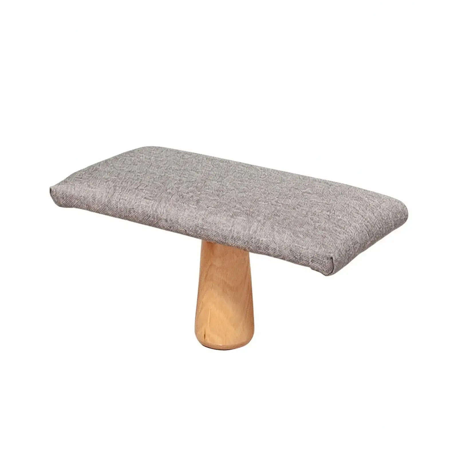 Small Profile Kneeling Meditation Stool | Wooden Pedestal Base, Padded Seat, for Home Practice