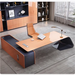 Fashional Home Escritorio Persoonlijk bureau Modern Escritorios De Oficina Computerbureaus Designer Italiaanse kantoortafel + stoel