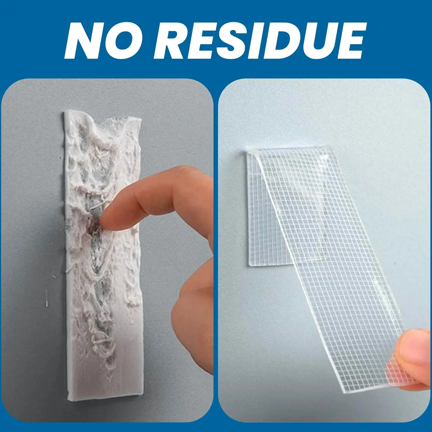 Waterproof Nano Double Sided Adhesive Tape with Grid, 1mm Thick, No-Trace, Multipurpose and Heavy-duty for Any Surface