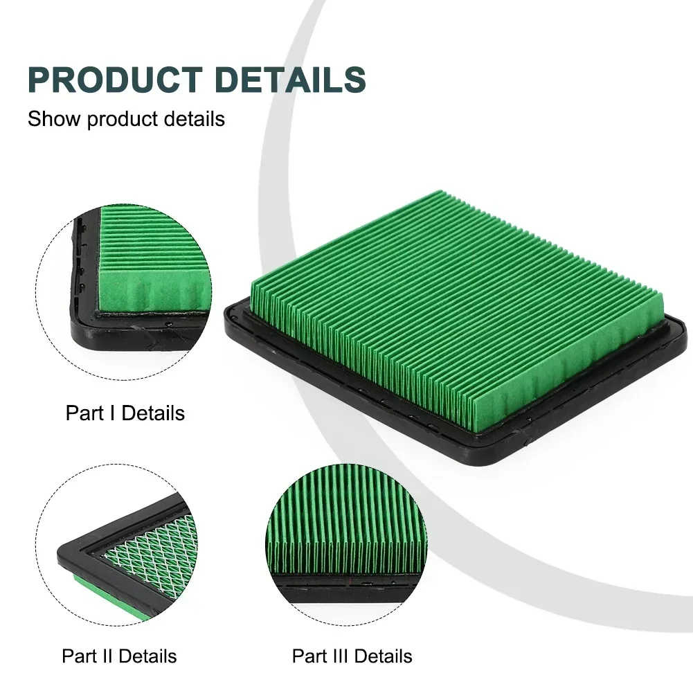 Filter udara berkualitas tinggi, dengan panjang 133mm (luar) 116mm (dalam); Lebar 113mm (luar) 98mm (dalam); Tinggi 21mm