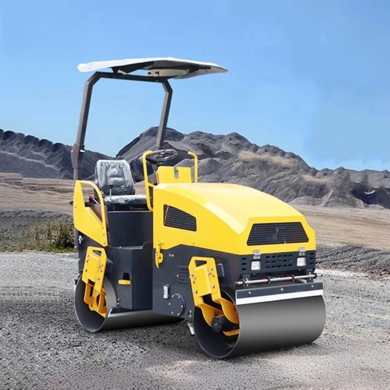 Full Hydraulic Drive LS20H Double Drum Roller 2 Ton High Stability Asphalt Compaction