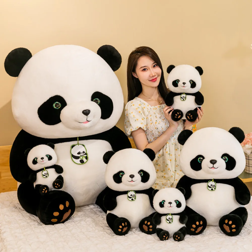 Giant Panda Beibei Plush Toy Cute National Treasure Panda Doll Pillow Children's Birthday Gift Home Decoration