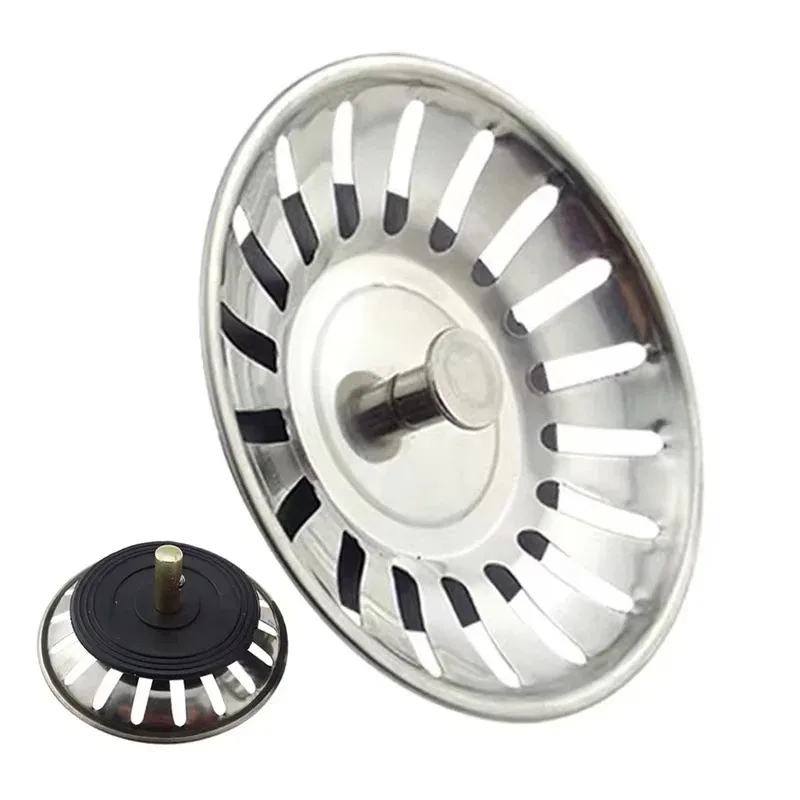 1pc Strainer Premium Stainless Steel Replacement Kitchen Sink Strainer Waste Drain Plug 80mm Drainer Strainer Leach Basket Waste image 6