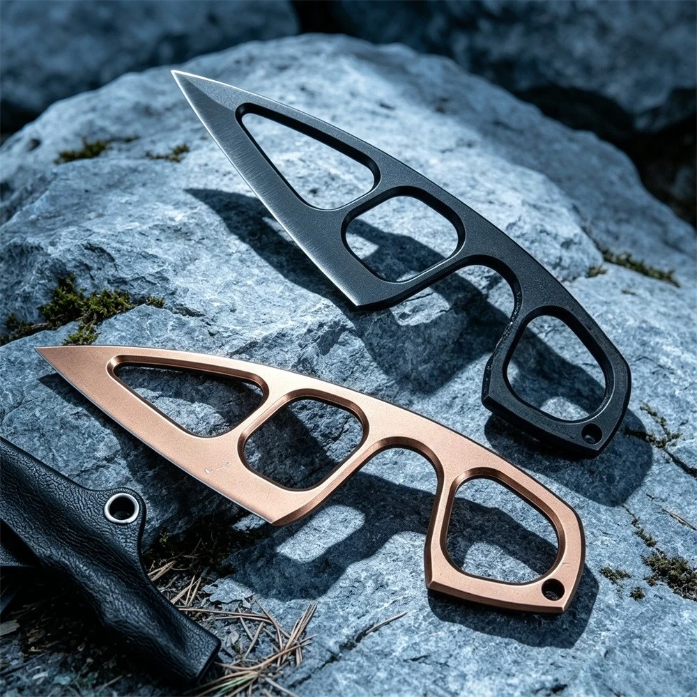 All-purpose Outdoor Small Fixed Blade Knife Gear 440C Steel Full Tang Construction ABS Sheath Included for Field & Fishing Trips