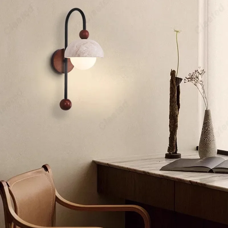 Creative Retro LED Yellow Hole Stone Lamp Living Room Corridor Corridor Bedroom Bedside Decorative Lighting Lamps