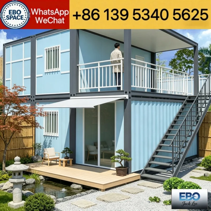 20ft mobile container tiny house, 2-3 bedrooms, fast-build waterproof Modified Container