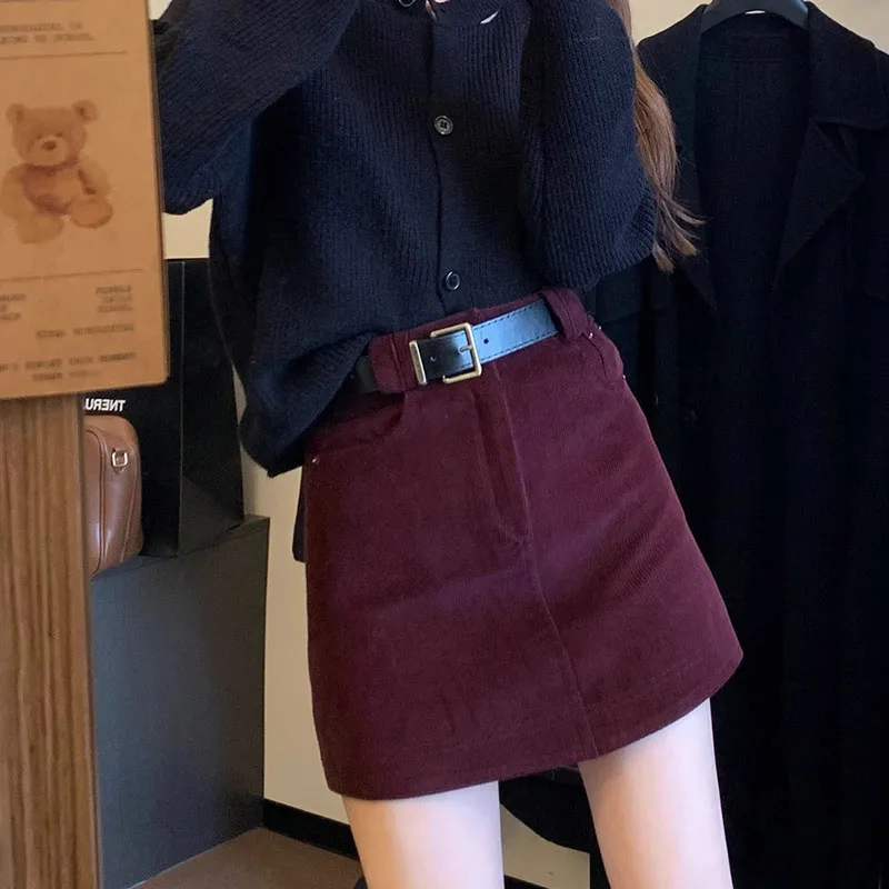 red with belt