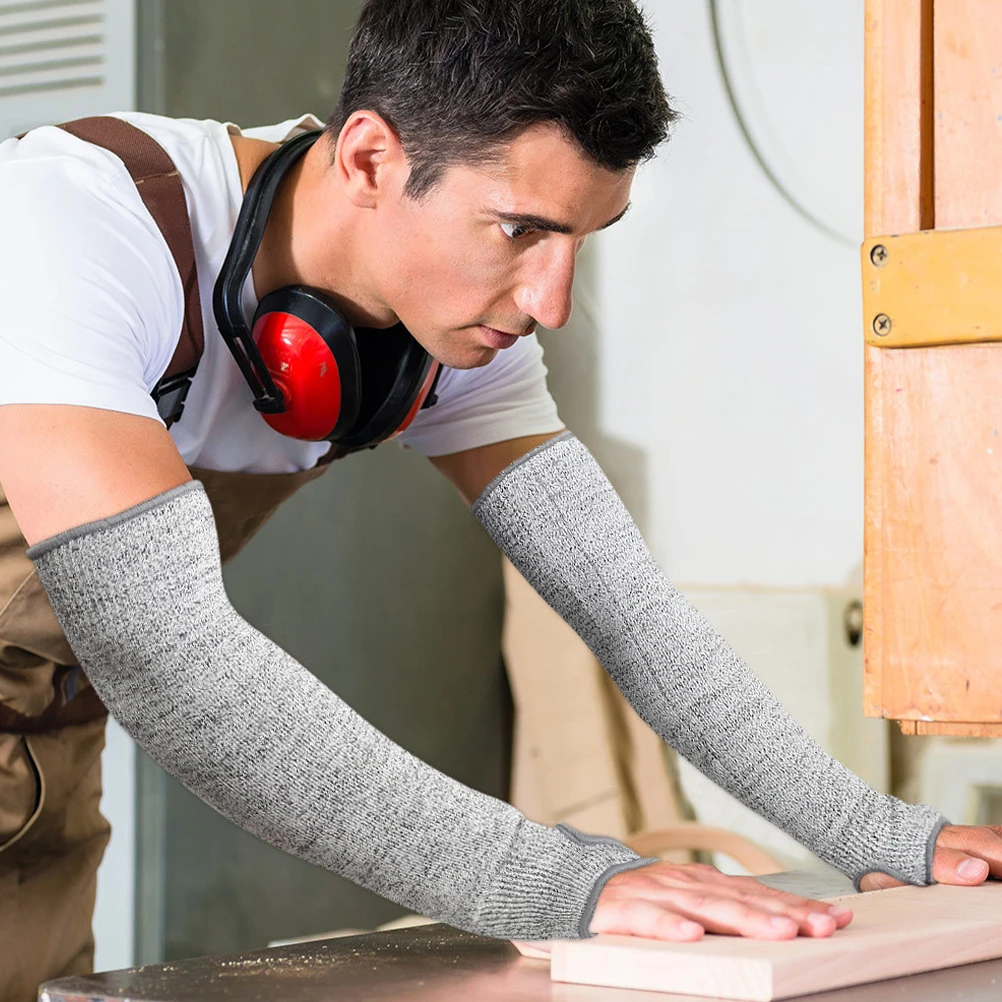 

Cut-Resistant Armband Oversleeves Guards Protectors Protective with Thumb Holes Forearm Protection Arms
