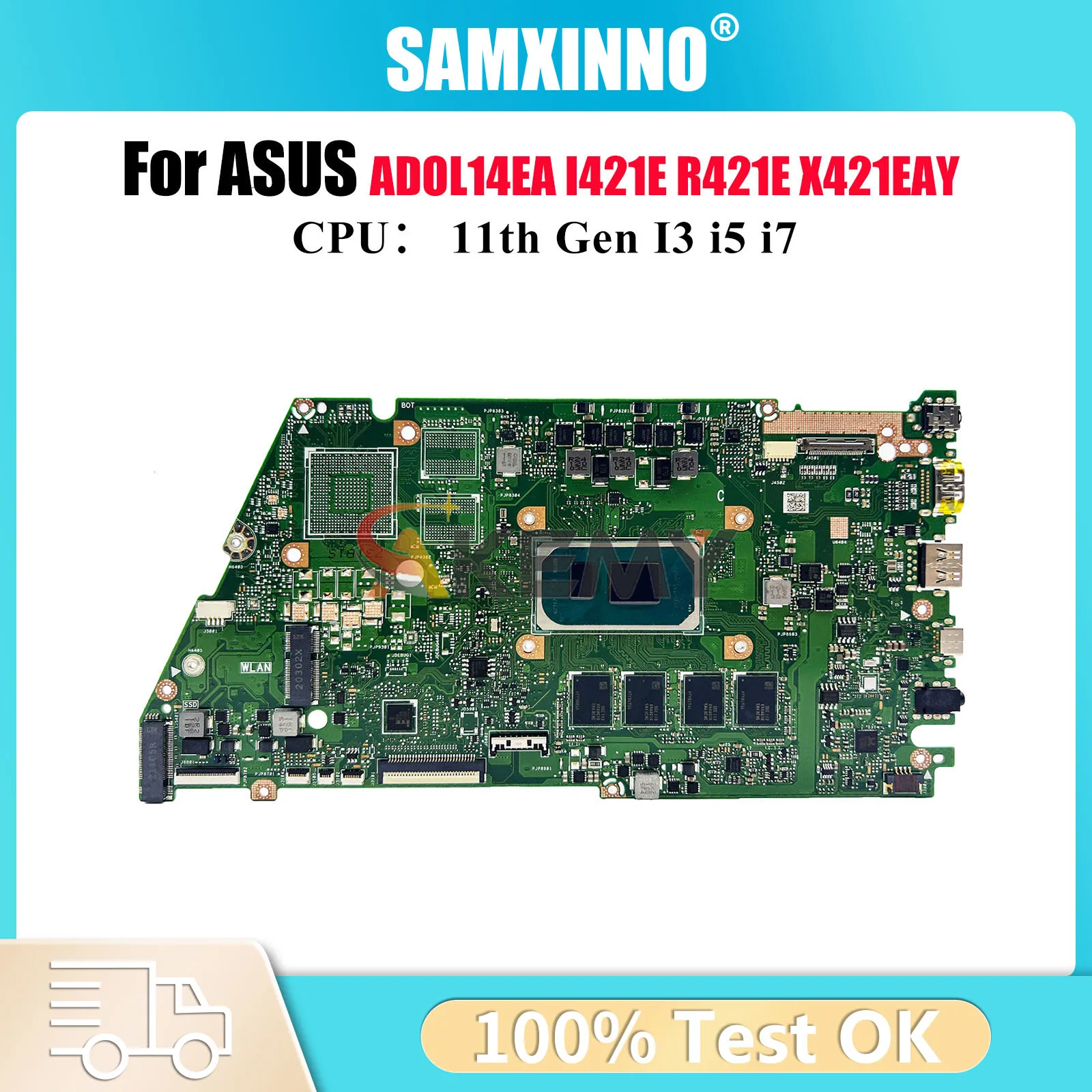

X421EA Laptop Motherboard For ASUS VivoBook K433E X421E I421E R421E X421EAY S433E ADOL14EA Mainboard With 11th Gen I3 i5 i7 CPU