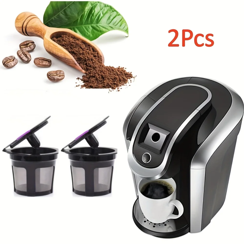 2 tazas K reutilizables para Keurig 2,0 y 1,0, tazas K recargables, filtros Keurig, tazas de filtro reutilizables, filtros de café de acero inoxidable