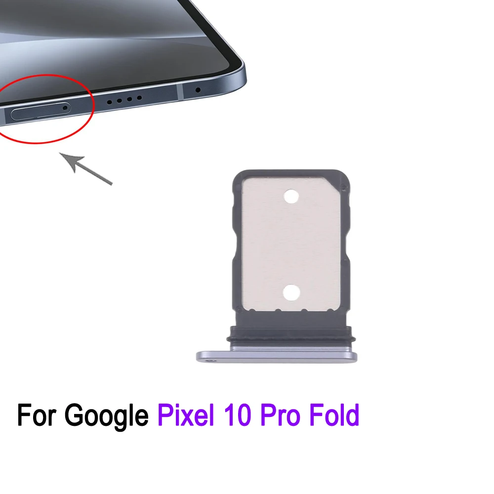 Single SIM Card Tray For Google Pixel 10 Pro Fold, GU0NP / GM66V Phone Nano-SIM Card Tray Replacement Part