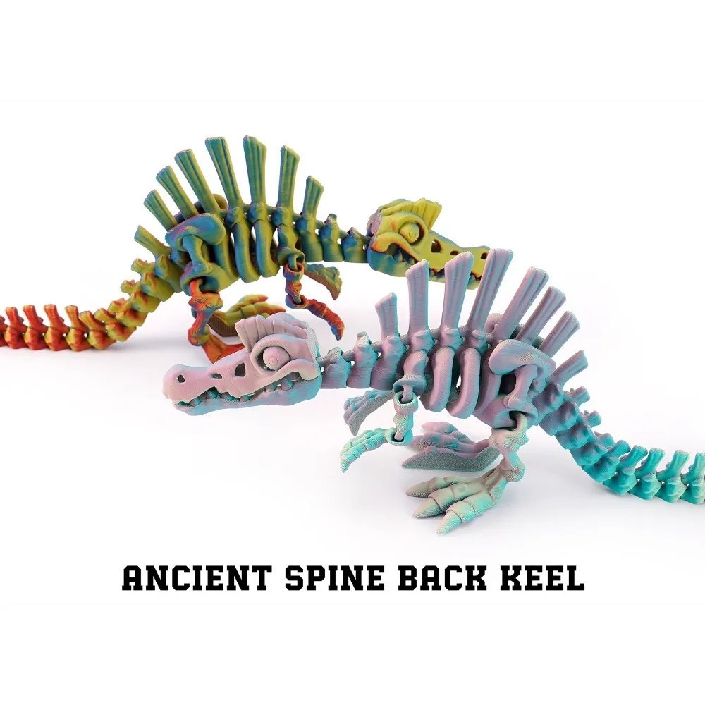 ثلاثية الأبعاد مطبوعة ديناصور المنقولة Echinosaurus تمثال التنين العظام نموذج سطح المكتب الحرفية زخرفة الإبداعية الجدة هدايا للأطفال