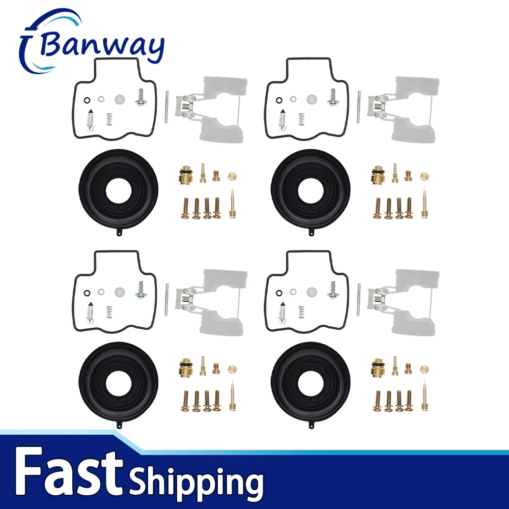 

4X FOR Yamaha YZF600 R 1997-2007 YZF600R Carburetor carb Rebuild Repair kit Float Diaphragm