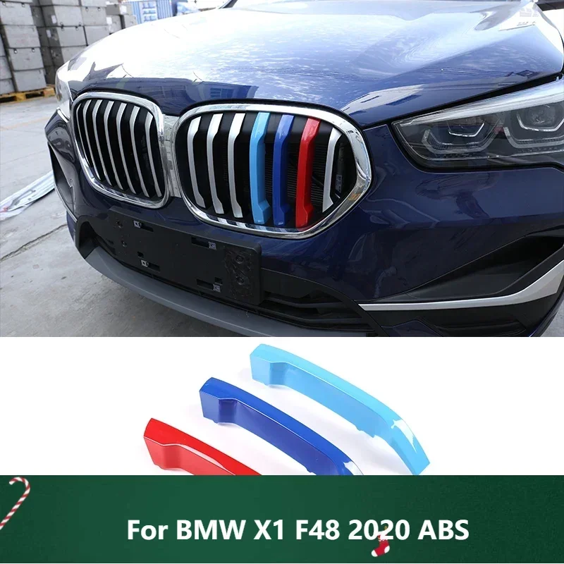 

3 Pcs Car Front Grill Colorful Decoration Trim Accessories For BMW X1 F48 2020 ABS