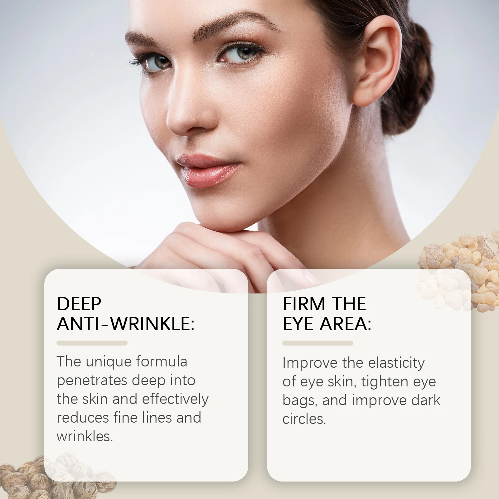 Rollerball Eye Serum Oil Improve Dark Circles Lifting Tightening Skin Reduce Fine Line Massage Moisturize Eye Anti-Wrinkle Serum