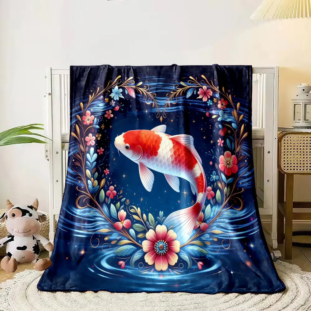 

Animals in a heart-shaped wreath Print Blanket Children Adult Blanket Soft and Warm for Sofa Outdoor Travel Blanket Luxury Gifts