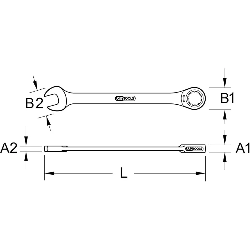 6-32mm Universal-Kombinations-Ringmaulschlüssel-Set mit Ratschenmechanismus für Ring- und Gabelschlüssel – Detail 2