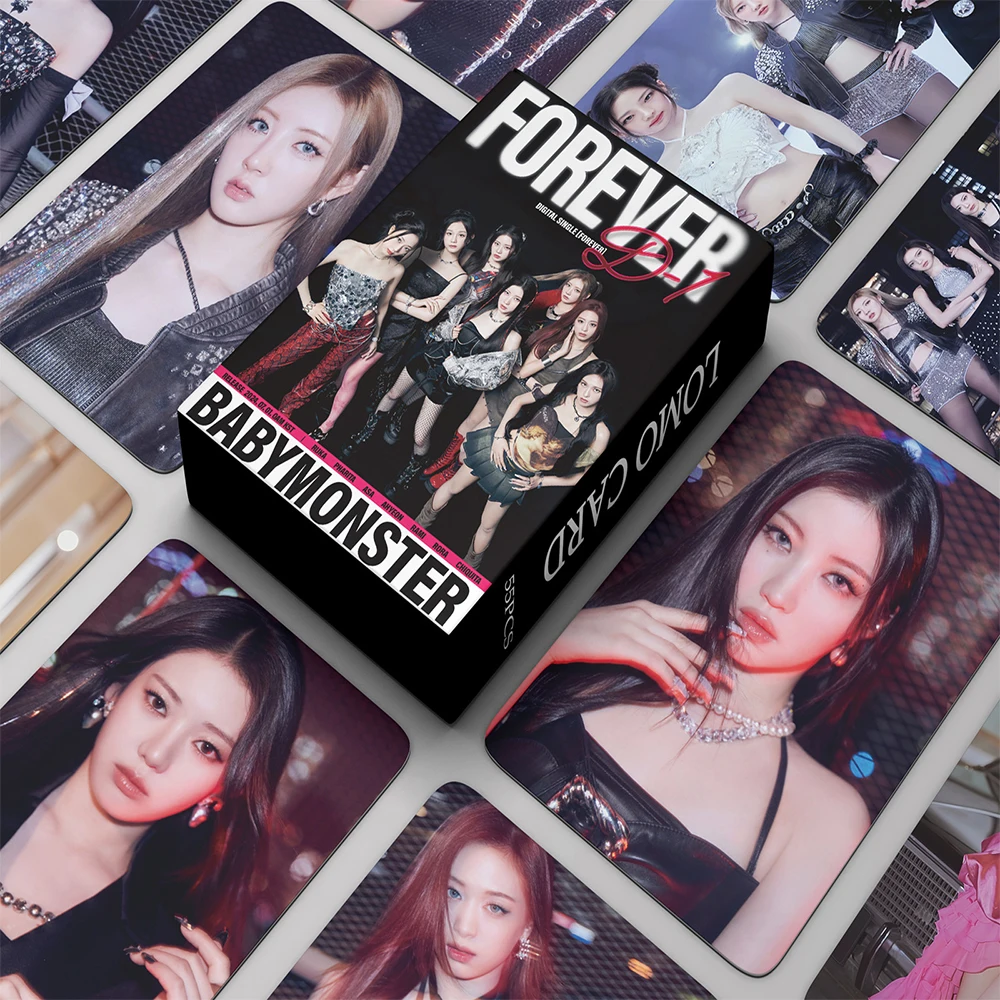 

55Pcs/Set Kpop BABY MONSTER New Album BATTER UP Lomo Cards HARAM HD Photocards Girls Photo Card For Collection Fans Gift