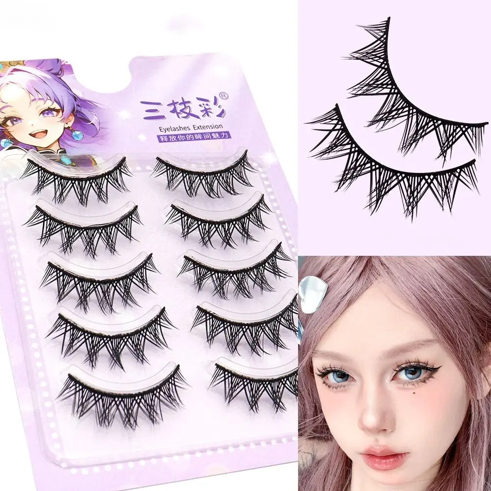 Maquillaje de estilo tailandés, pestañas de hadas, puntas, Cosplay, fiesta de disfraces, tiras de pestañas, crear magnífico maquillaje