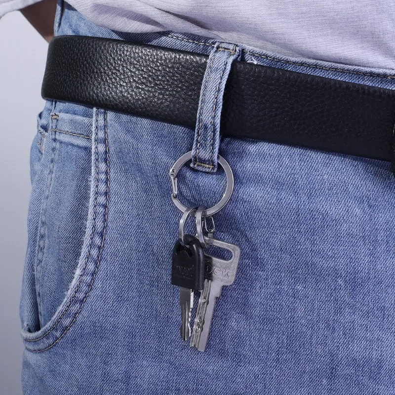 1-3pcs Metal Circular Ring Keyring Keychain Split Rings Keyfob C-type Key Holder Stainless Steel Pendant Stainless Steel Buckle