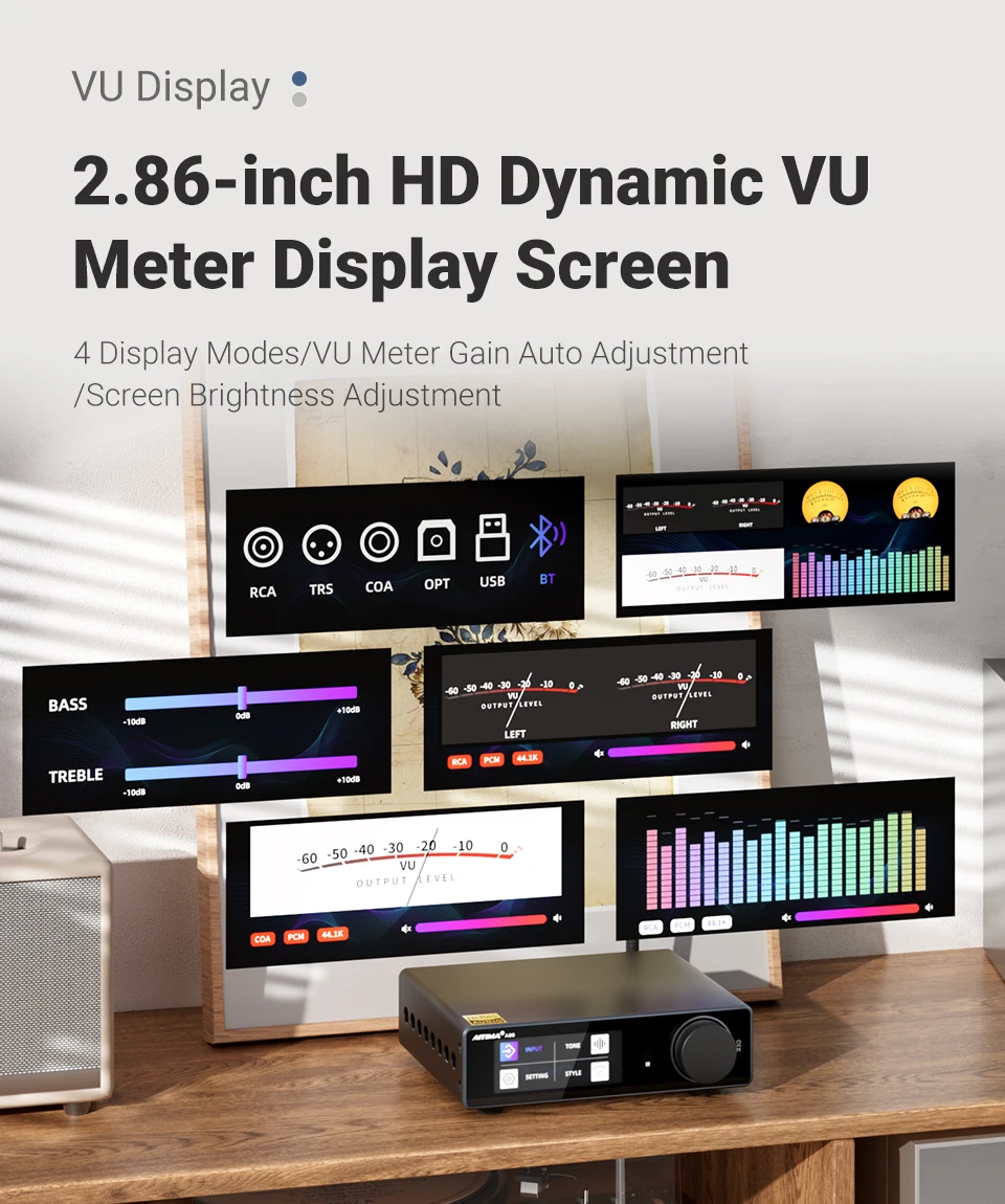 AIYIMA Audio Update A80 TPA3255 Bluetooth DAC Stereo PFFB Leistungsverstärker 300Wx2 Klasse D 2.0 Hi-Res Digitalverstärker mit TRS OPT USB – Detail 6
