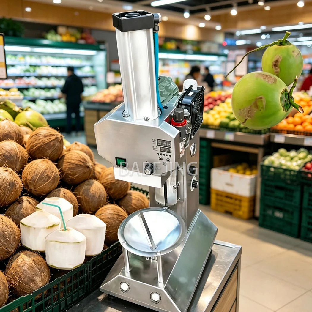 BANEJING Coconut Peeling Machine, Automatic Shell Remover ≤50dB(A) Low‑noise Equipment For Food Workshop Coconut Peeling