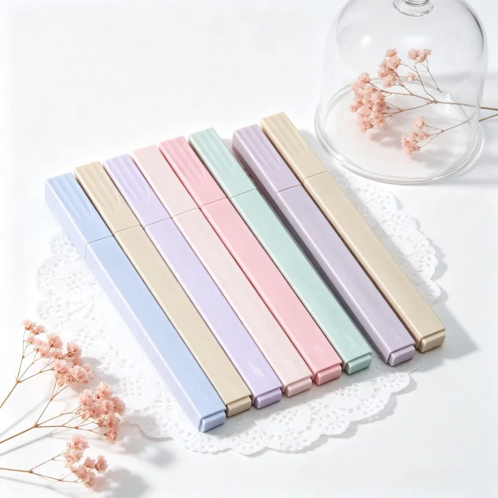 5 Morandi square highlighters,hand books,student office supplies notes,home/office/school,back to school season,Christmas gifts