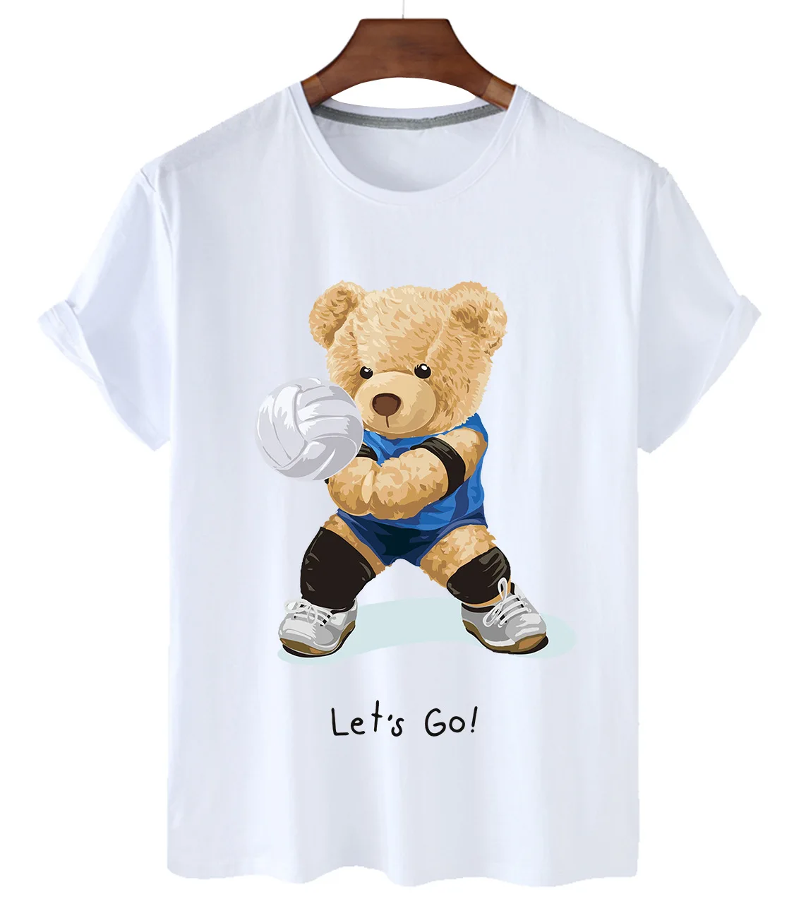 Hot Selling Kung Fu Bear Fashion Large Size Short Sleeve T-shirt Fashion Brand Men and Women Ins Graphic Oversized T Shirt