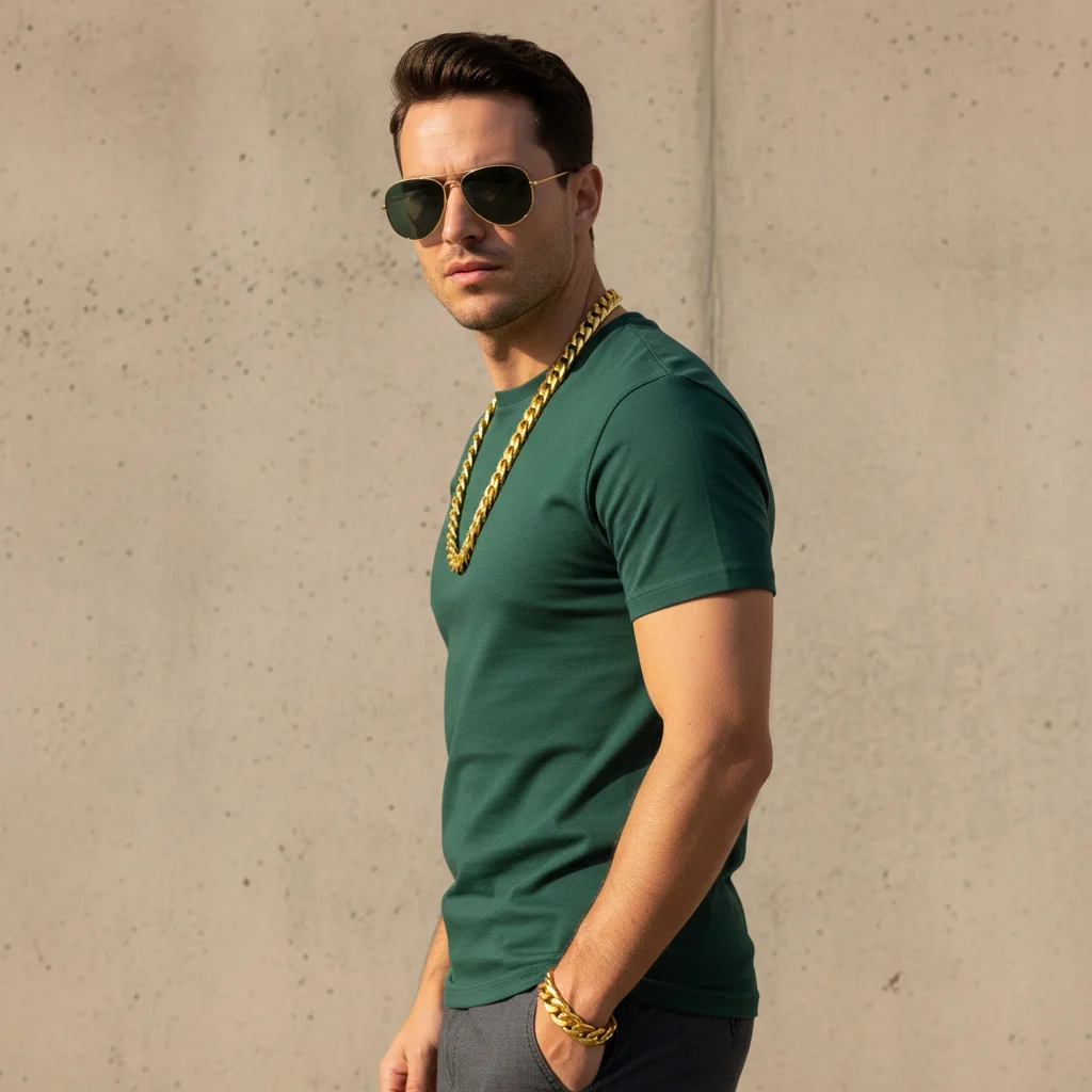3Pcs/Set Hip Hop Costume Jewelry Plastic Gold Chain Necklace & Bracelet + Aviator Sunglasses 80s 90s Rapper Style Party Cosplay