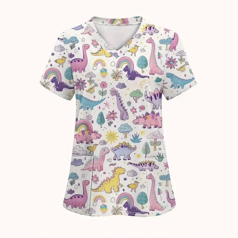 Women's Short SleeveTShirt Loose and comfortable nurse workwear Versatile top for casual commuting to the dental clinic